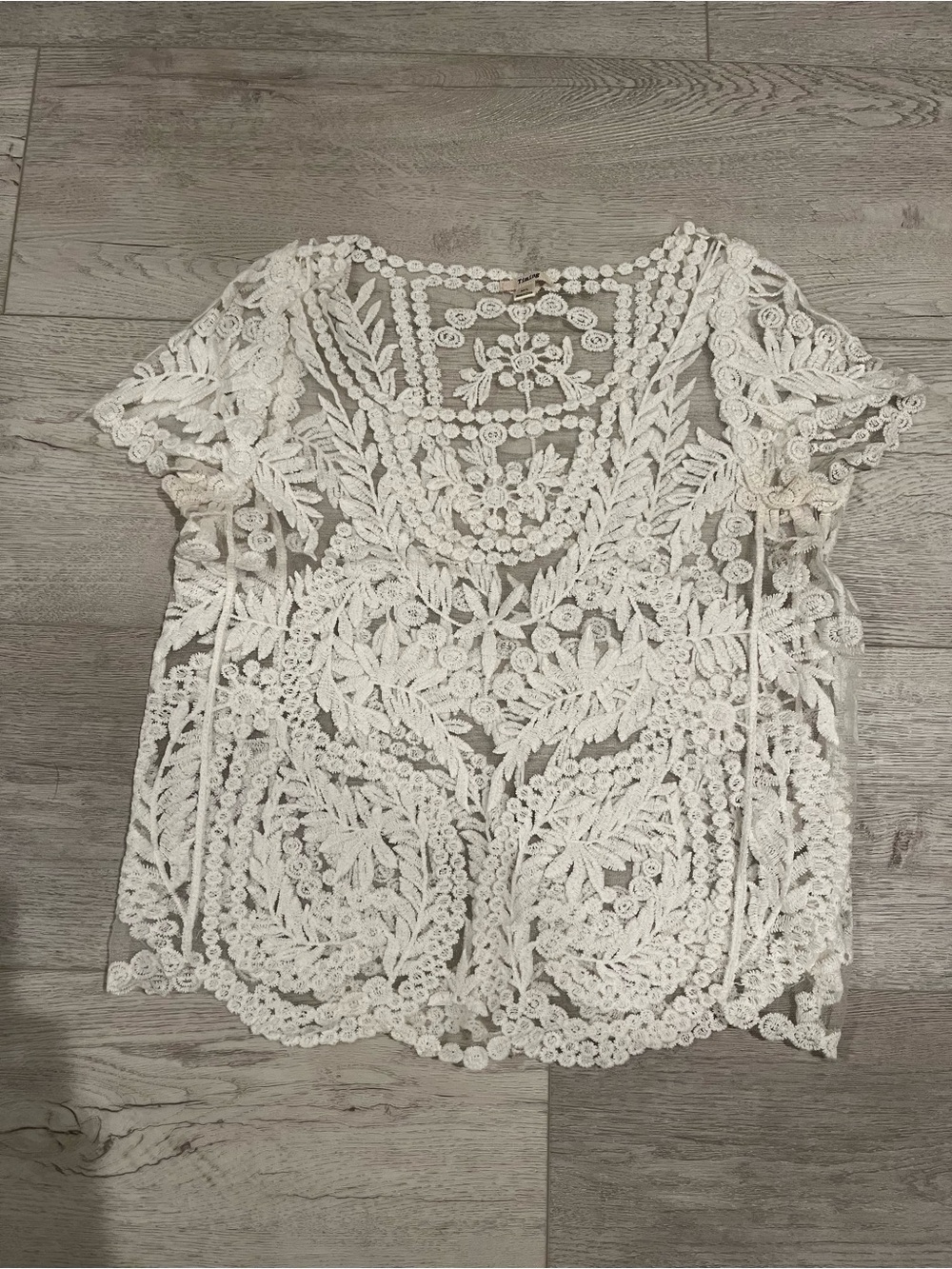 Women's White Crochet Lace Top